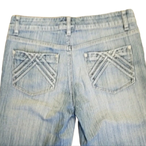 Cache Boyfriend Cut Ankle Jeans Relaxed Fit Light Blue Size 4 - Picture 7 of 13